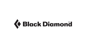 Black Diamond logo: bold black text and stylized diamond graphic for premium outdoor gear.
