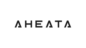 Aheata logo in bold black text, representing innovative battery-heated gear for ultimate comfort and warmth.