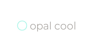 Minimalist Opal Cool logo featuring a teal outline 'O' and subtle grey text on a clean white background, signaling a fresh, modern collection.