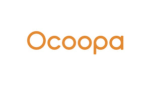 Ocoopa text logo in warm orange, representing portable and cozy hand warmers.