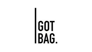 Minimalist "GOT BAG." logo in black on white, signifying durable and stylish bags for everyday.