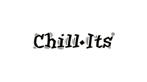 Graphic black "Chill-Its" logo, showcasing essential cooling products for ultimate comfort.
