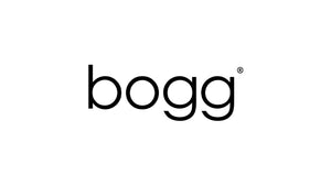 Black "bogg" logo on a white background, representing the Bogg Bag collection of stylish, durable, and washable totes.