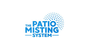 Patio misting system cooling an outdoor patio space