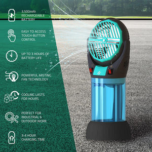AlphaCool CoolBurst High-Velocity Portable Water Misting Fan