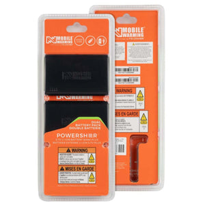 Mobile Warming Powersheer 3.7v Wireless Heated Sock Battery Dual Pack with Remote - Black