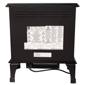 World Marketing Comfort Glow The Sanibel 3-Sided Infrared Quartz Electric Stove - Black