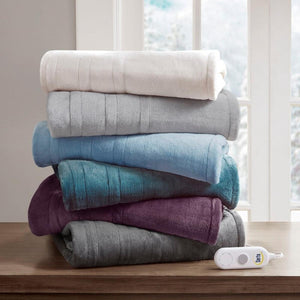 Serta Heated Plush Throw - 50"Wx60"L