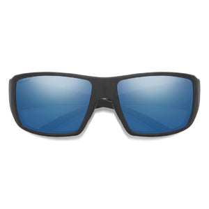 Smith Optics Guide's Choice Sunglasses ChromaPop Glass Polarized Blue Mirror - Matte Black Frame