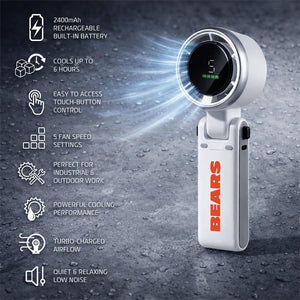 AlphaCool Chicago Bears Rechargeable Handheld Fan