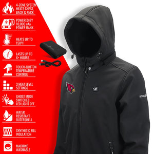 ActionHeat Arizona Cardinals 5V Men's Softshell Battery Heated Jacket