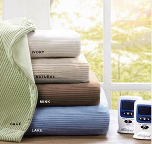 Beautyrest Electric Micro Fleece Heated Blanket - Twin - Front