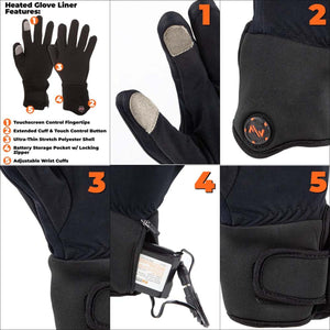 Mobile Warming 7.4V Unisex Heated Glove Liner