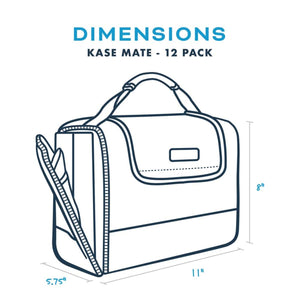 Kanga Coolers Malibu Kase Mate Standard 12 Pack Cooler - White/Navy