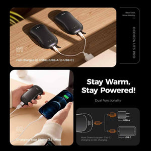 Ocoopa AI Smart Magnetic Double-Sided Rechargeable Heating Hand Warmers