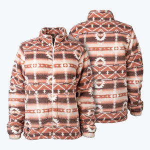 Mobile Warming Women's Upland Sherpa Printed Long Heated Jacket
