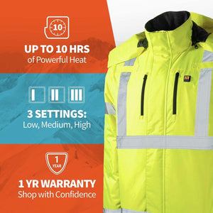 Gobi Heat Flash Heated Hi Vis Reflective Jacket