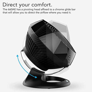 Vornado 660 AE Large Whole Room Works 4 Speeds Air Circulator Fan with Alexa Enabled - Black
