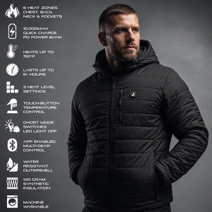 ActionHeat Pro Series+ Bluetooth Men's Puffer Heated Jacket
