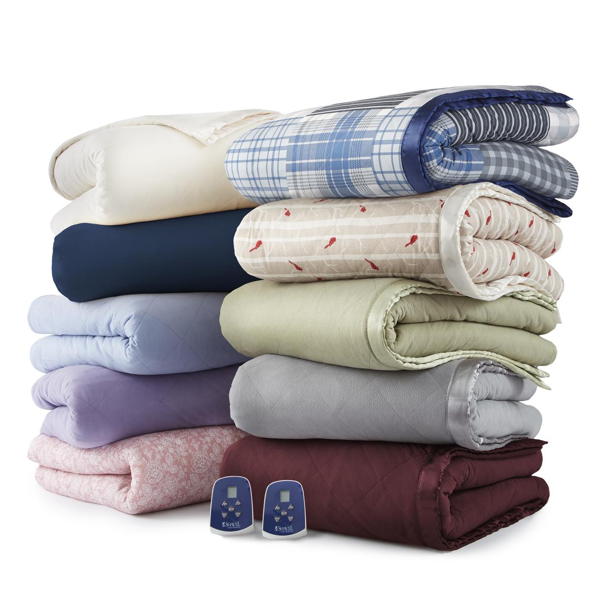 Shavel Micro Flannel Electric Heated Blanket - Queen - Front