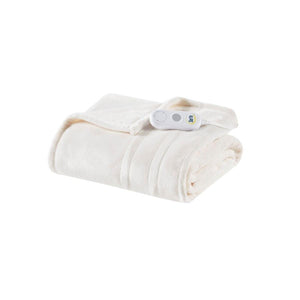 Serta Heated Plush Throw - 50"Wx60"L
