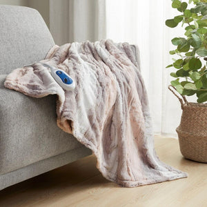 Beautyrest Heated Zuri Oversized Faux Fur Throw - 50"Wx70"L