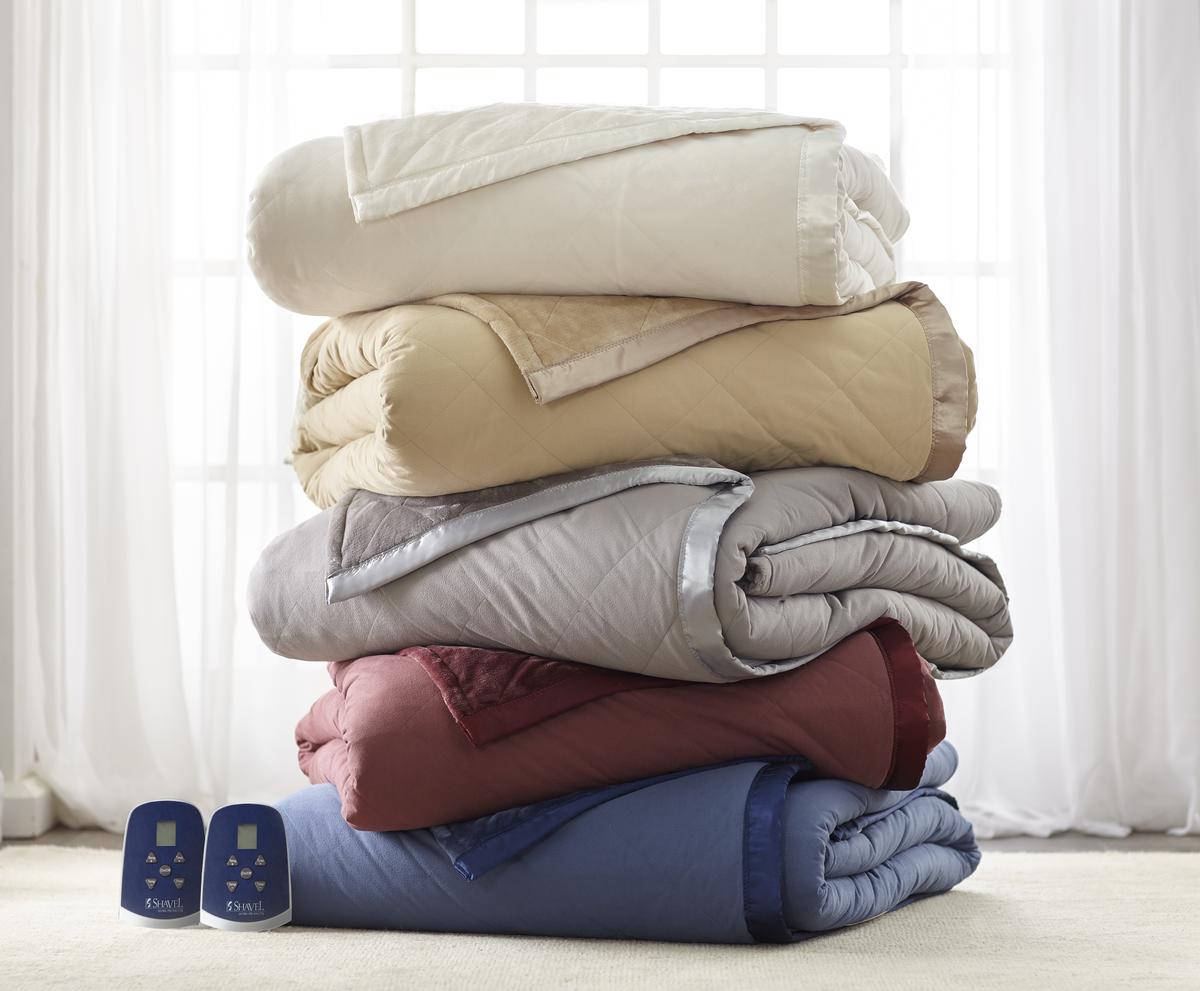 Shavel Micro Flannel Electric Heated Ultra Velvet Blanket - King - Front