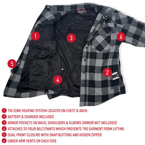 Gerbing 7V Battery Heated Flannel Shirt