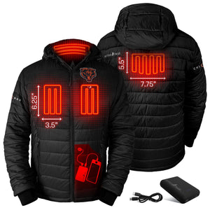 ActionHeat Chicago Bears 5V Men's Puffer Battery Heated Jacket