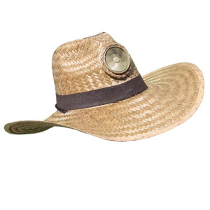 Kool Breeze Gentleman Brown w/Wide Band Solar Cooling Hat UPF 50+ Protection (Size L)