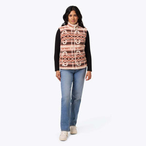 Mobile Warming Women's Upland Sherpa Long Printed Heated Vest