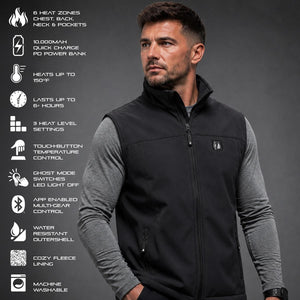 ActionHeat Pro Series+ Bluetooth Men's Softshell Heated Vest