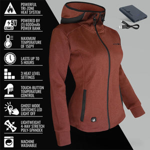 ActionHeat 5V Women's Slim Fit Battery Heated Hoodie
