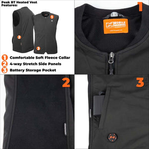 Mobile Warming 7.4V Unisex Peak Heated Vest