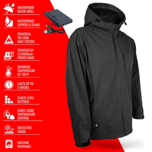 ActionHeat 5V Men's Waterproof Heated Rain Jacket