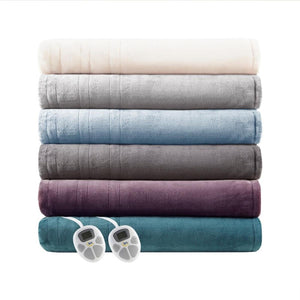 Serta Heated Plush Blanket - Queen