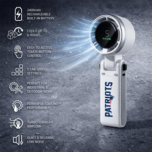 AlphaCool New England Patriots Rechargeable Handheld Fan
