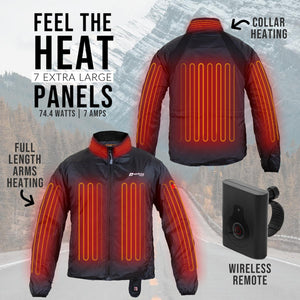 Venture Heat 12V Deluxe Motorcycle Heated Jacket Liner (Size XS)