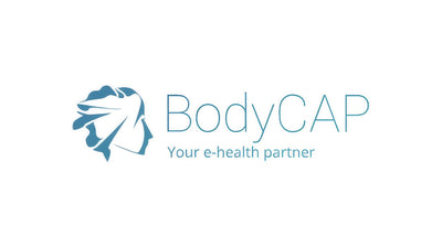 Blue abstract logo resembling a human head next to 