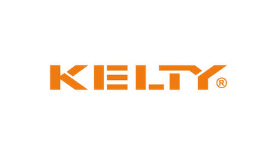 Orange KELTY logo on a white background with a registered trademark symbol.