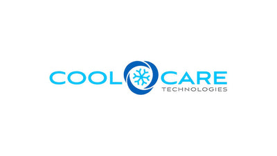 Logo: 'COOL CARE' in light blue, separated by a dark blue circular icon with a light blue snowflake. Below 'CARE' is 'TECHNOLOGIES' in black.