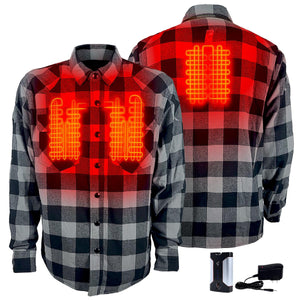 Gerbing 7V Battery Heated Flannel Shirt - Front