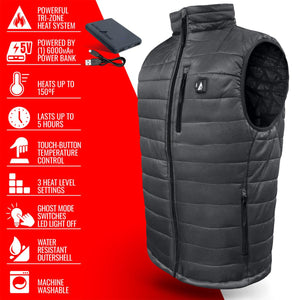 ActionHeat 5V Men's Insulated Puffer Battery Heated Vest