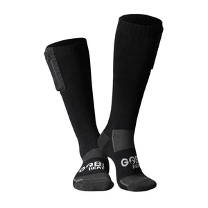 Gobi Heat Tread Battery Heated Socks with Remote Control (Grey/Blue, S/M)