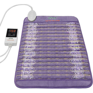 UTK Far Infrared Amethyst Healing Stone Heating Pad for Back Pain Relief