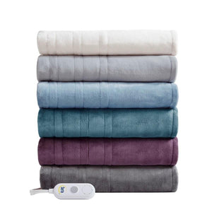 Serta Heated Plush Throw - 50"Wx60"L