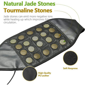 UTK Far Infrared Heating Pad with Natural Gemstone for Lower Back Pain Relief