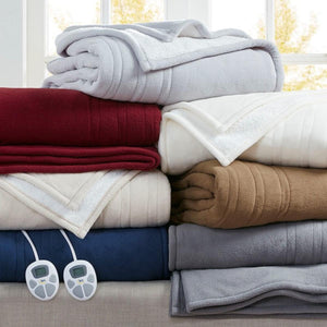 Serta Heated Fleece to Sherpa Blanket - King