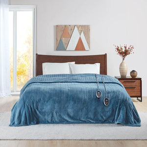 Beautyrest Heated Microlight to Berber Blanket - Full