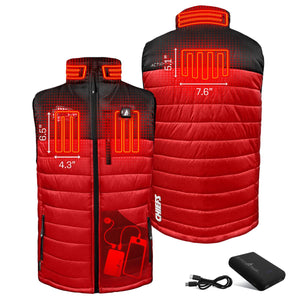 ActionHeat Kansas City Chiefs 5V Men's Colorblock Puffer Battery Heated Vest